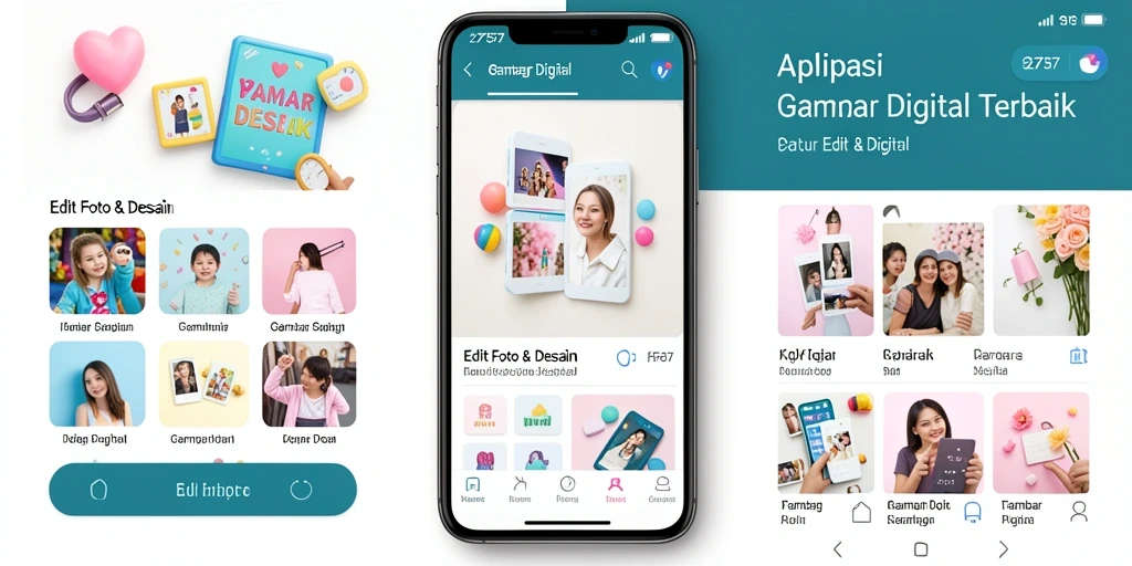 Tampilan antarmuka pengguna aplikasi Gambar Digital 2757 yang menarik dan fungsional.