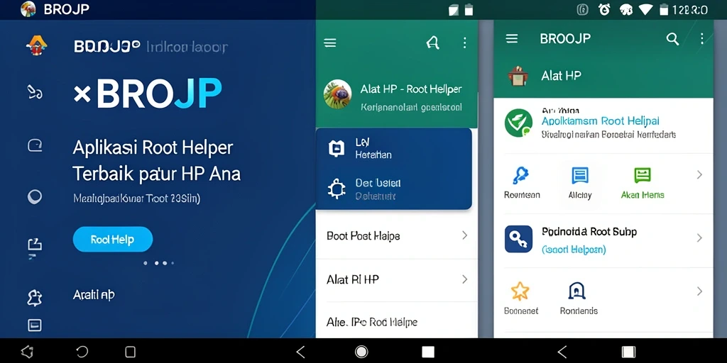Tampilan antarmuka BROJP yang intuitif dan mudah digunakan untuk Root Helper.