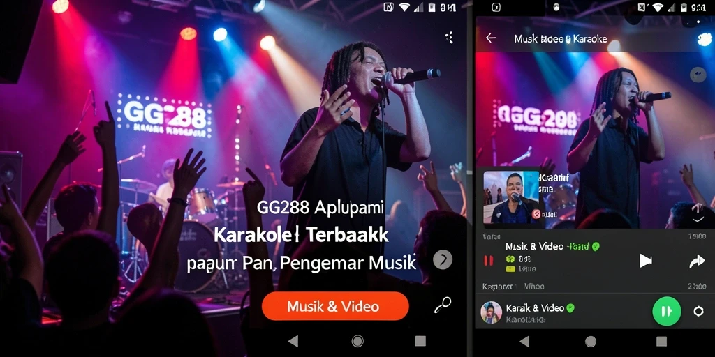 Tampilan antarmuka aplikasi Karaoke GG288 yang menarik dan mudah digunakan.