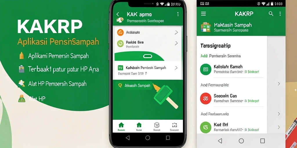 Antarmuka KAKRP menampilkan fitur pembersihan sampah yang efisien.