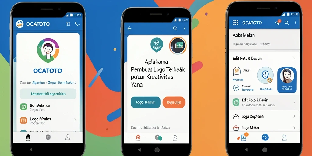 Screenshot antarmuka OCATOTO yang menunjukkan fitur Logo Maker.