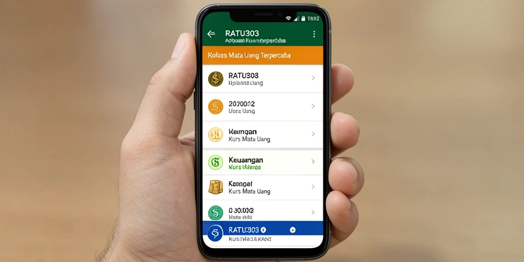 Tampilan antarmuka RATU303 yang intuitif dan informatif.