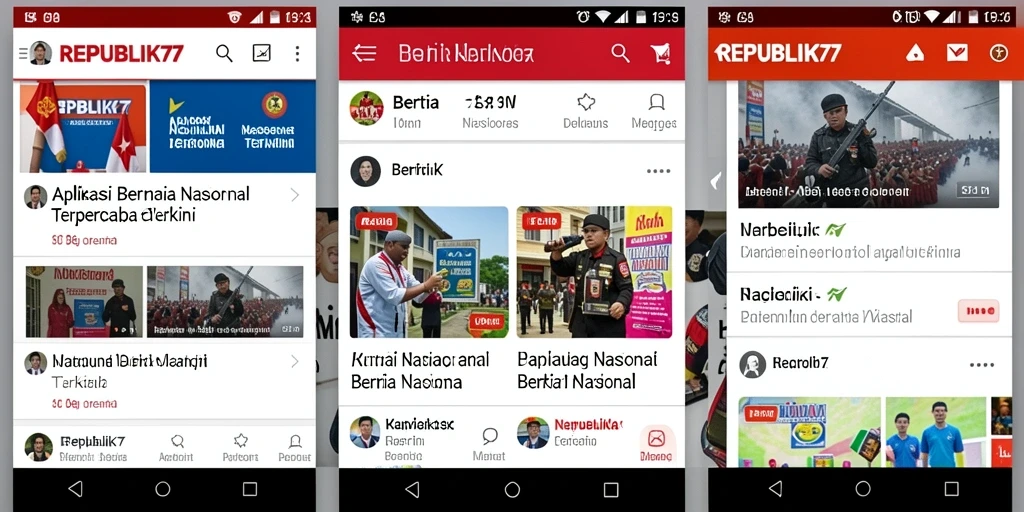 Tampilan antarmuka aplikasi <strong>REPUBLIK77</strong> yang mudah digunakan dan informatif.
