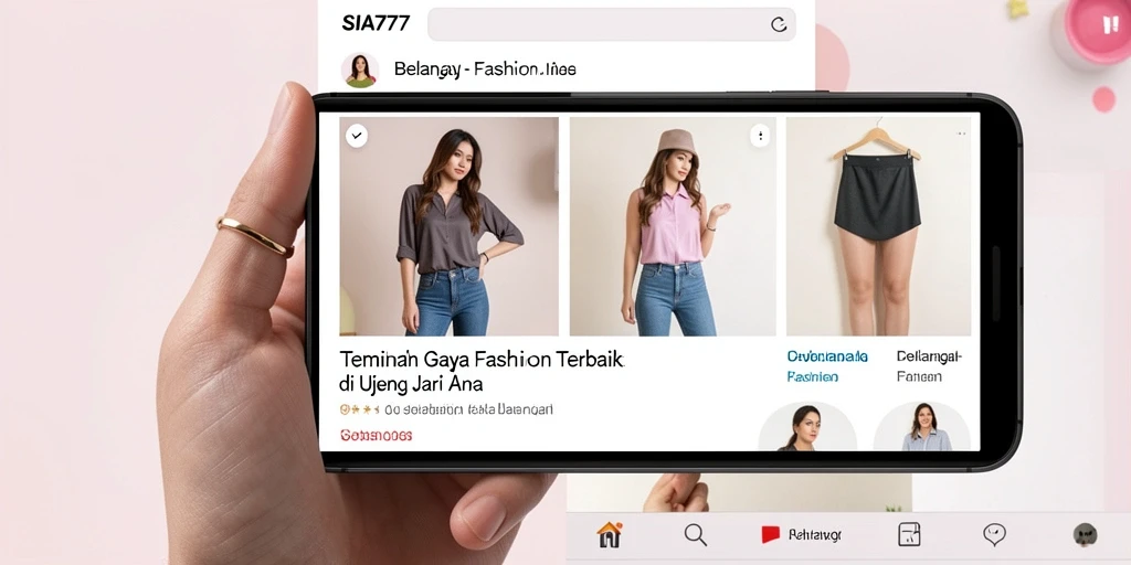 Antarmuka SIA777 yang intuitif untuk belanja fashion.