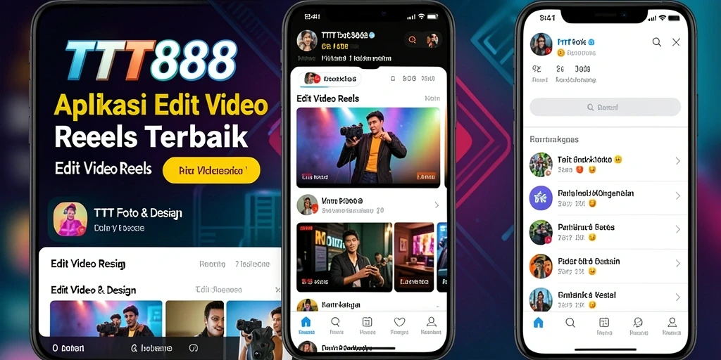 Antarmuka TTT888 yang sederhana dan intuitif untuk Edit Video Reels.